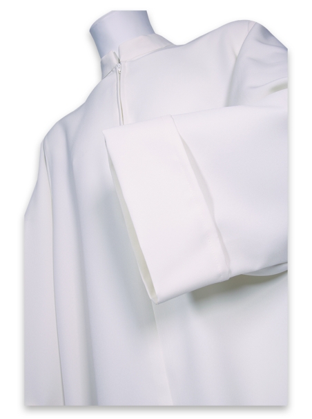 AR.PA.S. PARAMENTI Camice svasato in cotone con colletto a listino