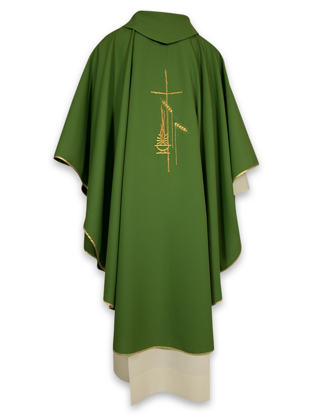 AR.PA.S. PARAMENTI Casula ricamo lampada e spighe