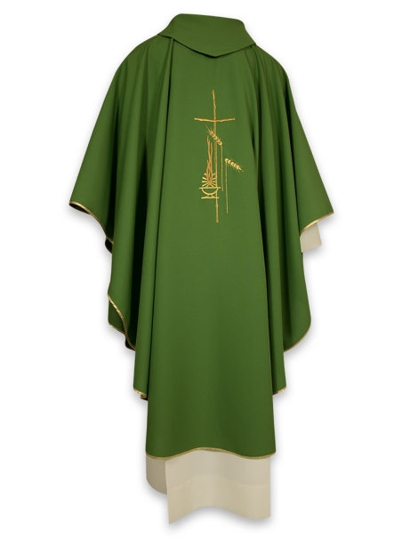 AR.PA.S. PARAMENTI Casula ricamo lampada e spighe