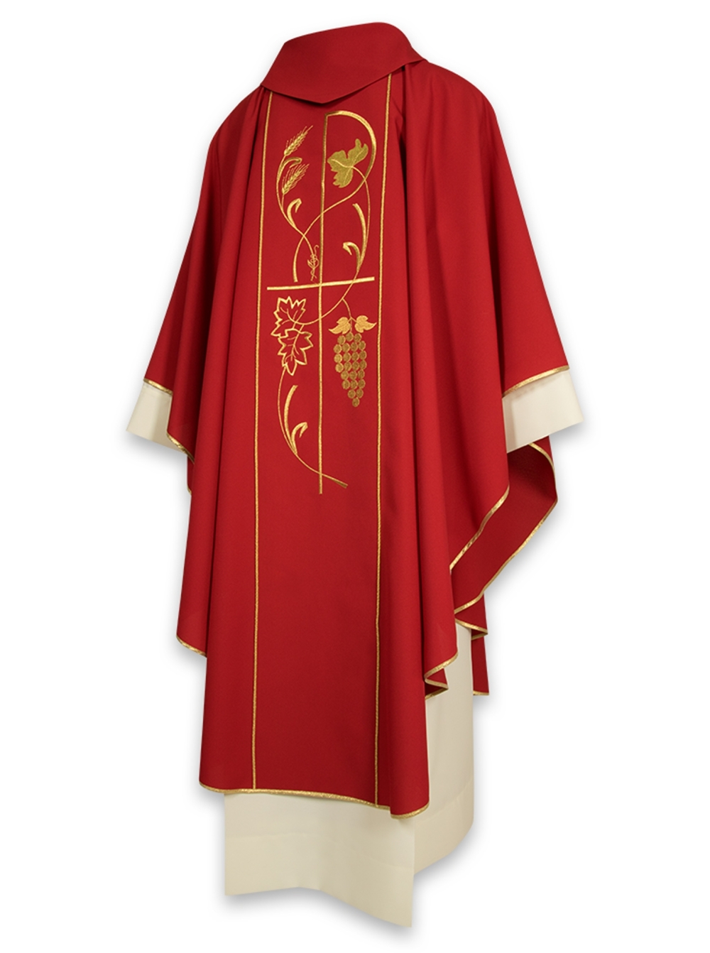 AR.PA.S. PARAMENTI Casula fascione ricamo vite e spiga