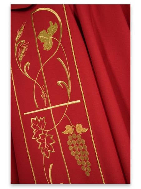 AR.PA.S. PARAMENTI Casula fascione ricamo vite e spiga