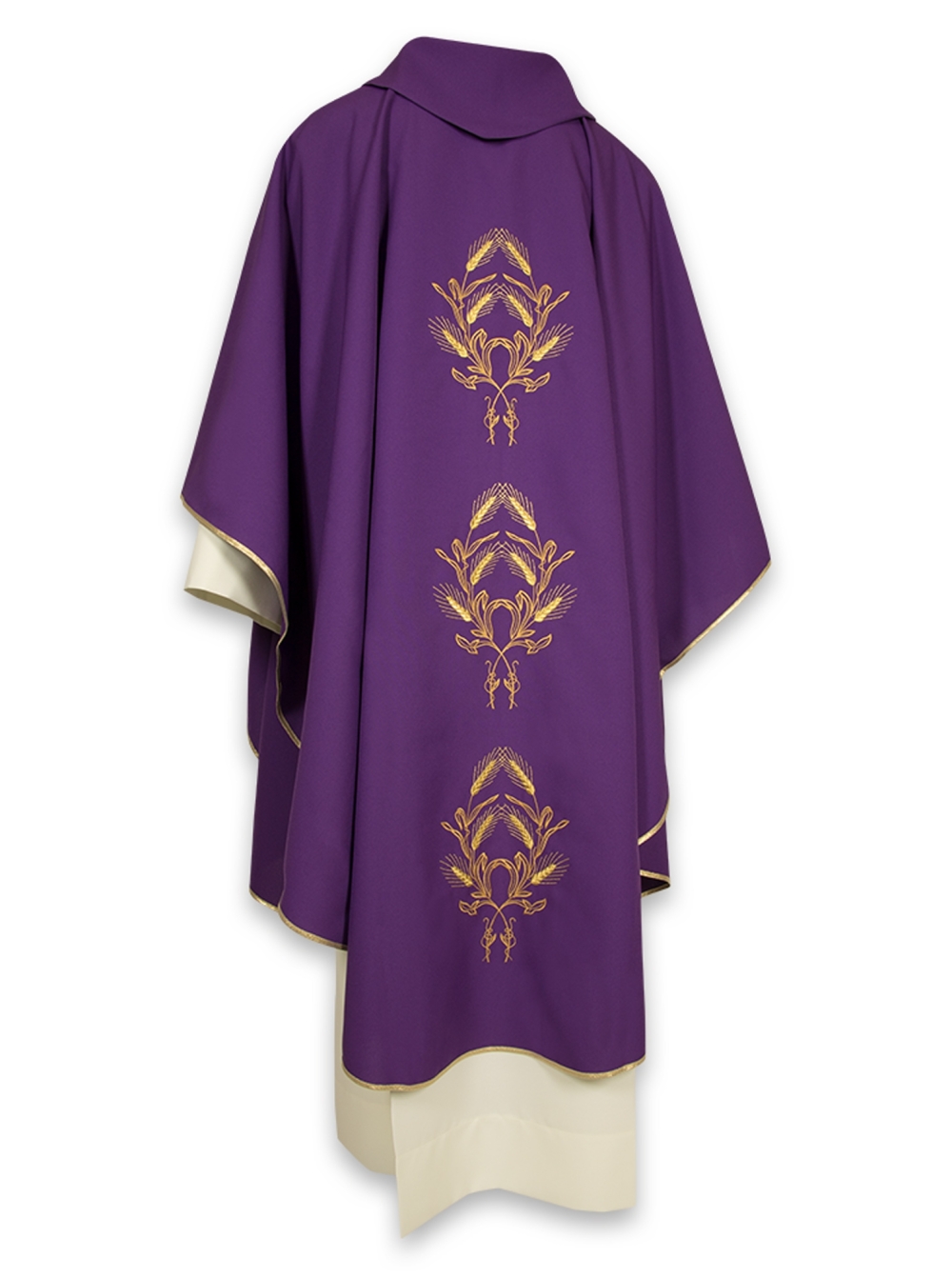 AR.PA.S. PARAMENTI Casula ricamo croce e mazzi di spighe