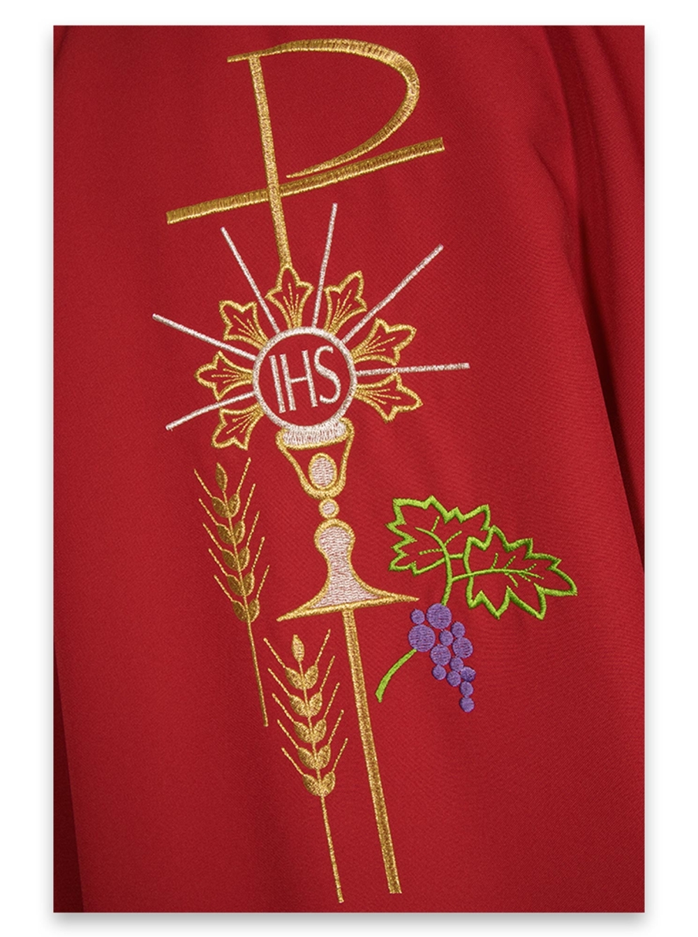 AR.PA.S. PARAMENTI Casula ricamo IHS spighe e vite