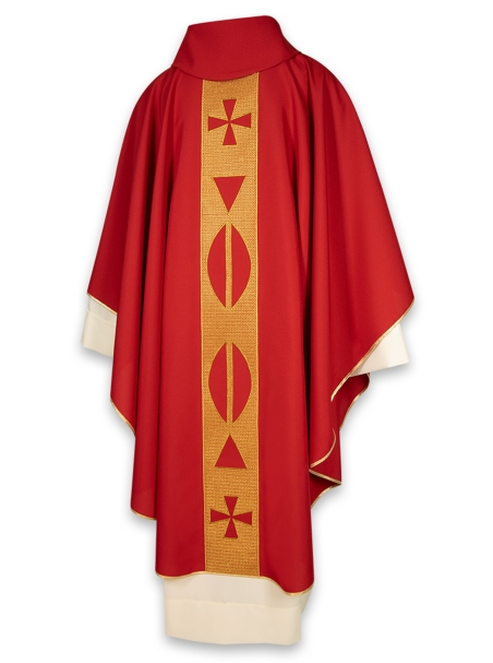 AR.PA.S. PARAMENTI Casula ricamo rete oro a sbalzo