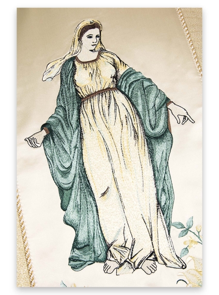 AR.PA.S. PARAMENTI Casula ricamo Maria con gigli