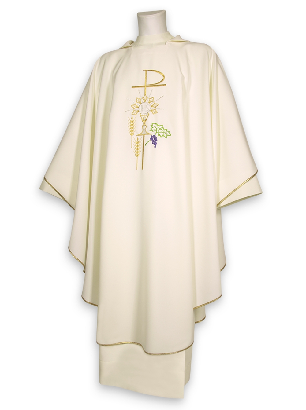 AR.PA.S. PARAMENTI Casula ricamo IHS spighe e vite