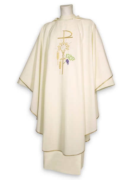 AR.PA.S. PARAMENTI Casula ricamo IHS spighe e vite