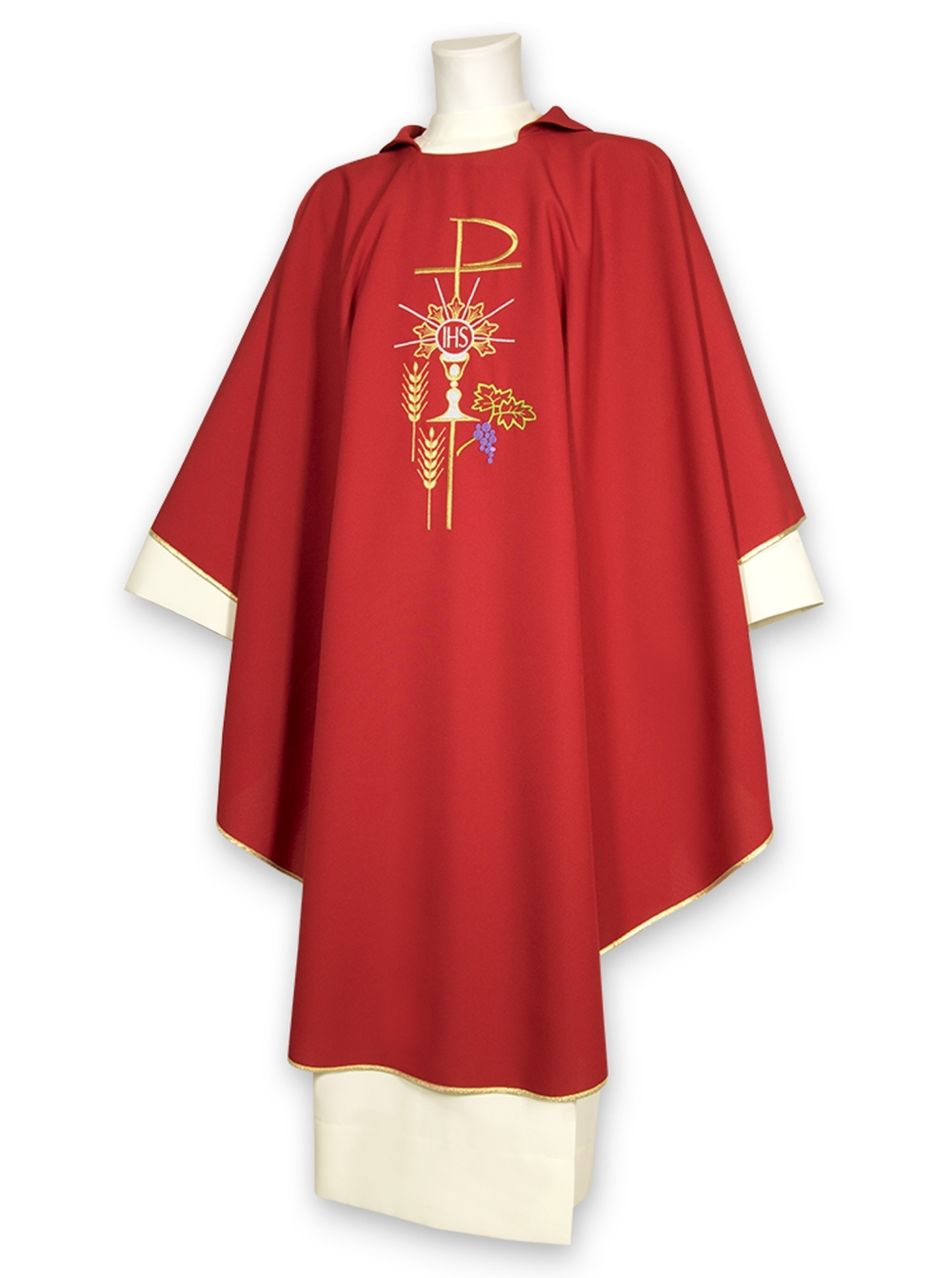 AR.PA.S. PARAMENTI Casula ricamo IHS spighe e vite