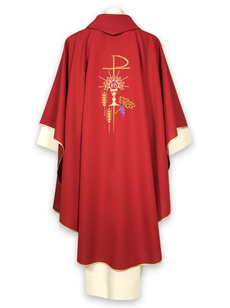 AR.PA.S. PARAMENTI Casula ricamo IHS spighe e vite