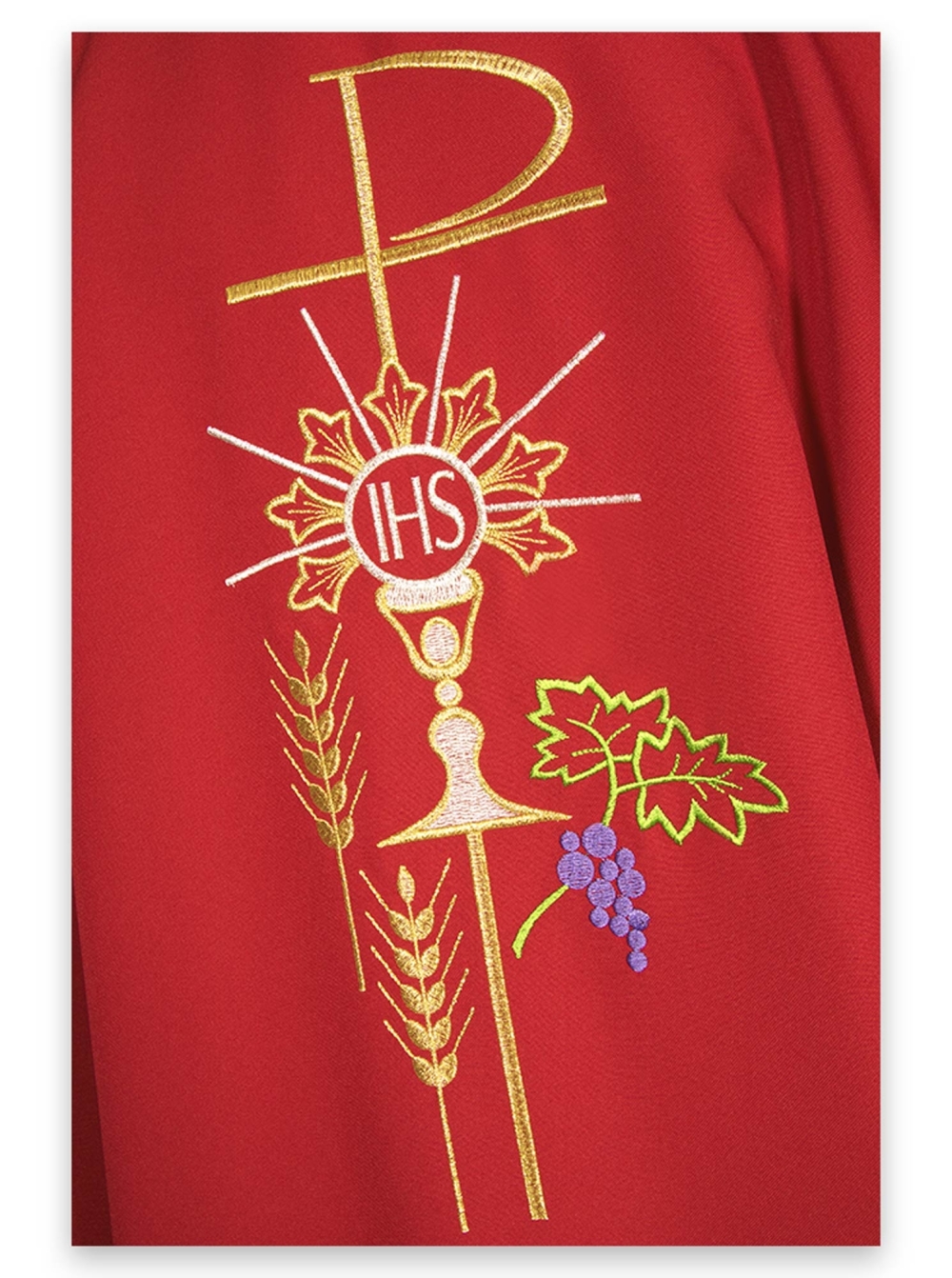AR.PA.S. PARAMENTI Casula ricamo IHS spighe e vite