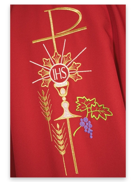 AR.PA.S. PARAMENTI Casula ricamo IHS spighe e vite