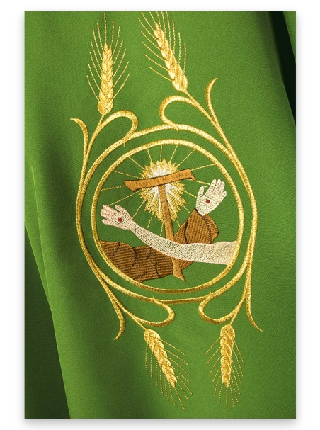 AR.PA.S. PARAMENTI Casula ricamo stemma francescano