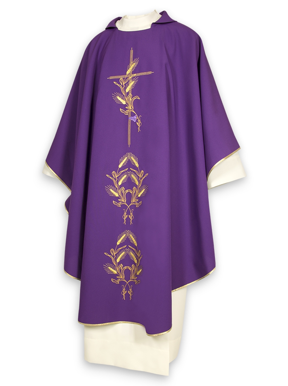AR.PA.S. PARAMENTI Casula ricamo croce e mazzi di spighe