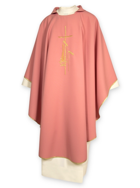 AR.PA.S. PARAMENTI Casula ricamo lampada e spighe