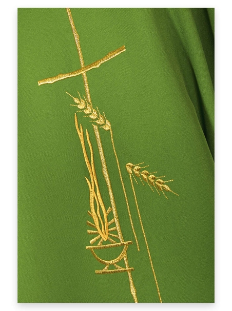 AR.PA.S. PARAMENTI Casula ricamo lampada e spighe