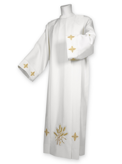 AR.PA.S. PARAMENTI Camice ricamo mazzo di spighe in cotone